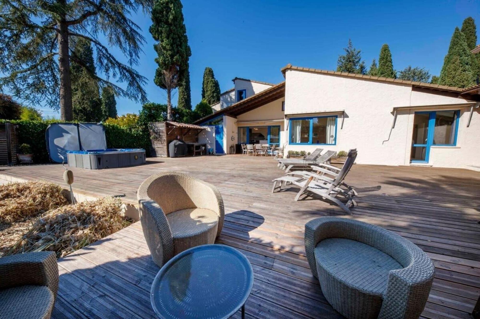06V - Beautiful Villa With Spa Pool And Tennis Biot Exteriér fotografie