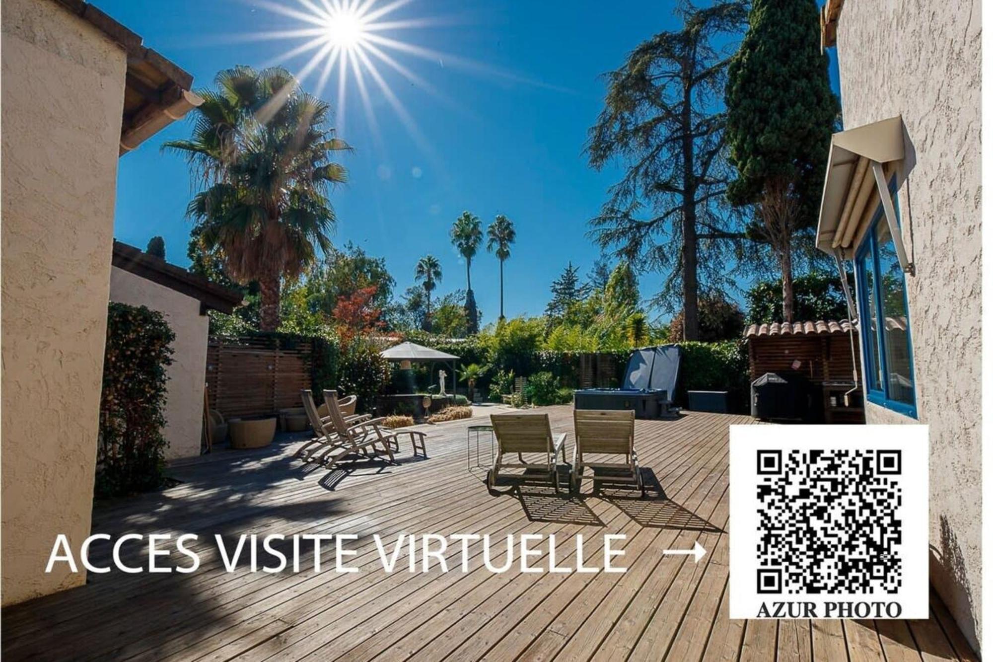 06V - Beautiful Villa With Spa Pool And Tennis Biot Exteriér fotografie